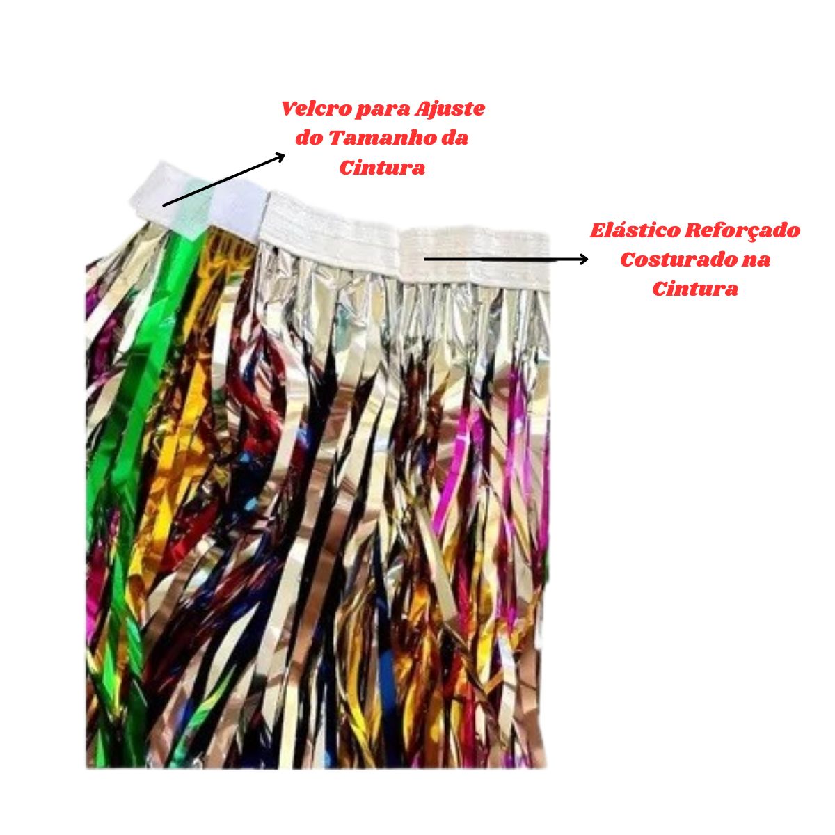 Saia Fitilho Franja Metalizada Fantasia Carnaval Vermelho Saia Fitilho Franja Metalizada Fantasia Carnaval Vermelho